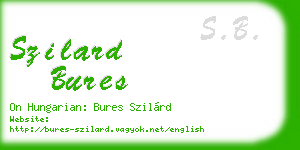 szilard bures business card