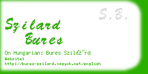 szilard bures business card